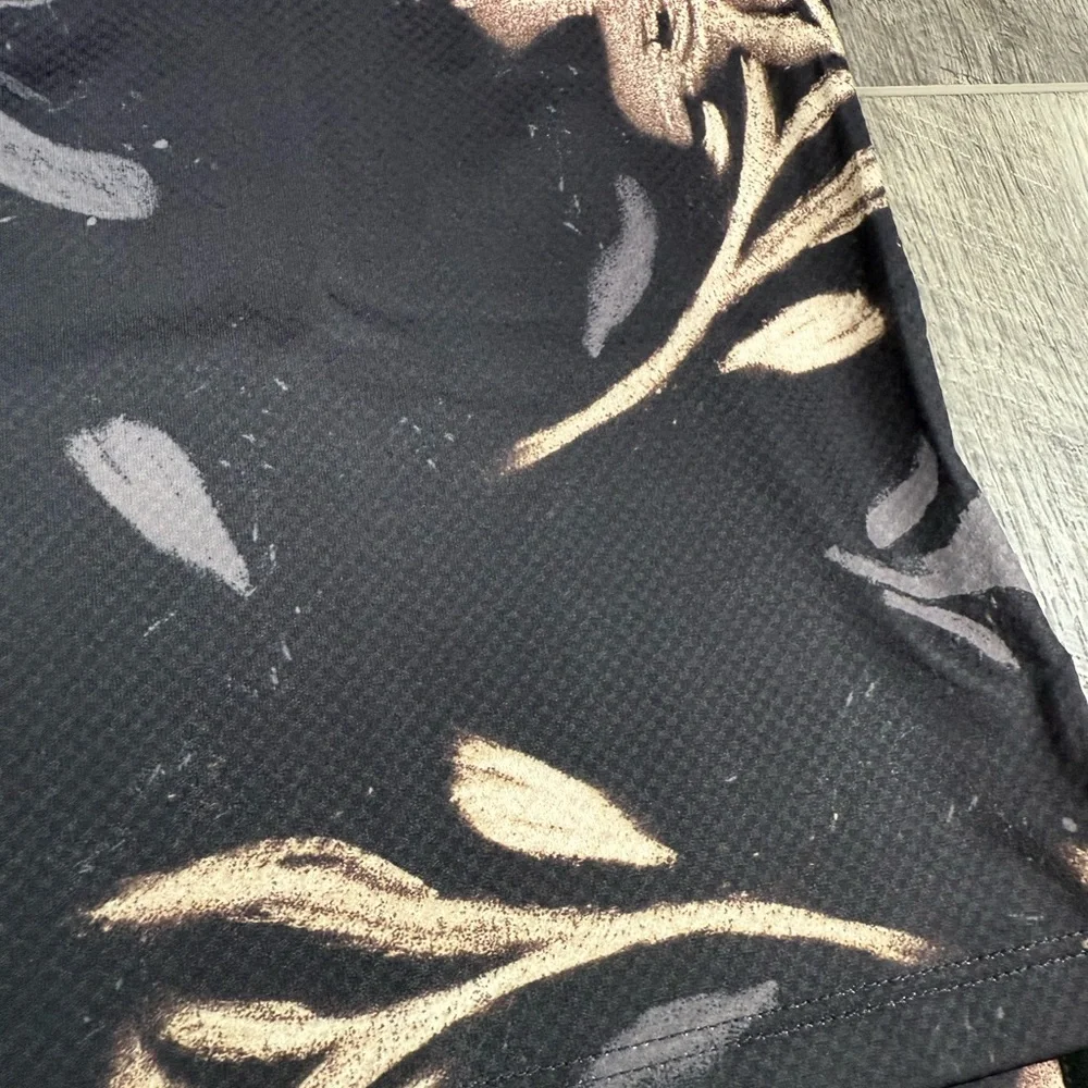 All In Motion Mens Black Print Polo Top - Picture 6 of 7
